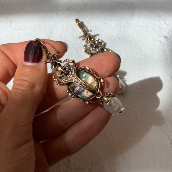 Antique gold insects earrings - Picture 4 of 6